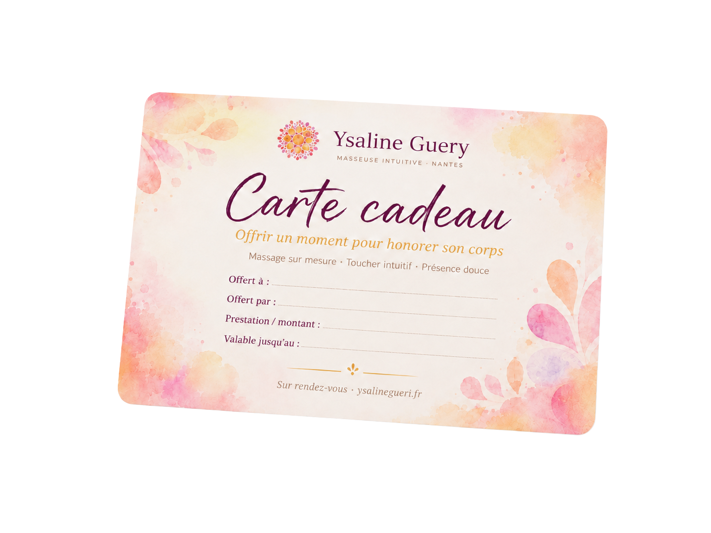Carte cadeau Ysaline Guery